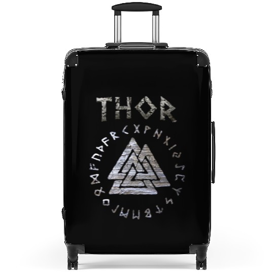 Thor Mjolnir Valknut Vikings Runes Suitcases