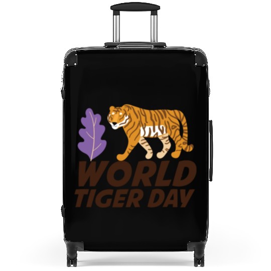 tiger lion Suitcases
