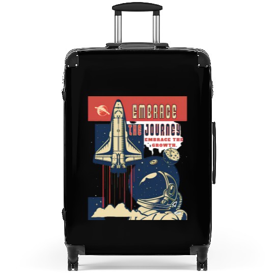 Embrace the journey, embrace the growth Suitcases