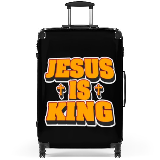 Jesus Is King Love Jesus Christian Christmas Suitcases