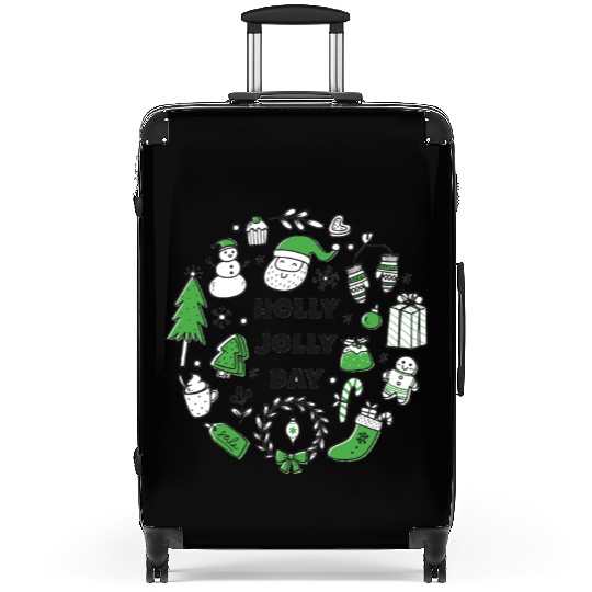 Holly Jolly Day Suitcases