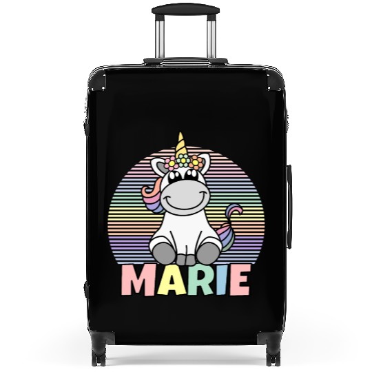Marie Name Unicorn Suitcases