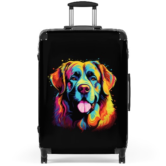 Watercolor Colorful Great Pyrenees Suitcases