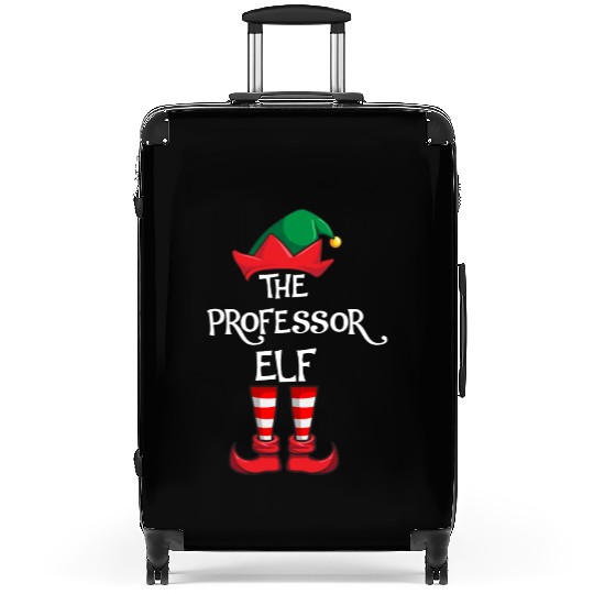 Professor Elf Matching Family Christmas Teacher Suitcases