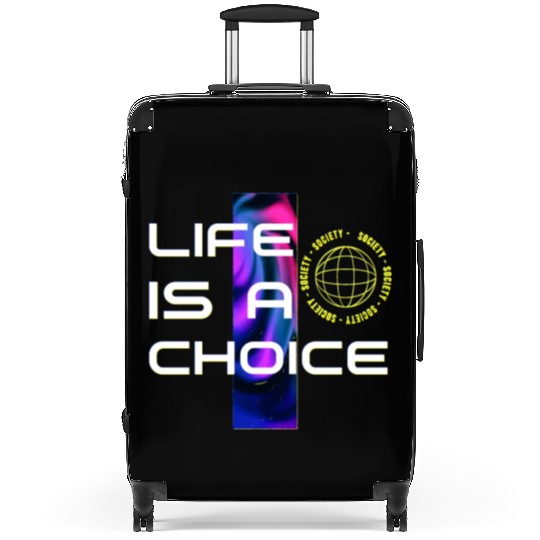 Life is a Choice Neon Graphic Suitcases