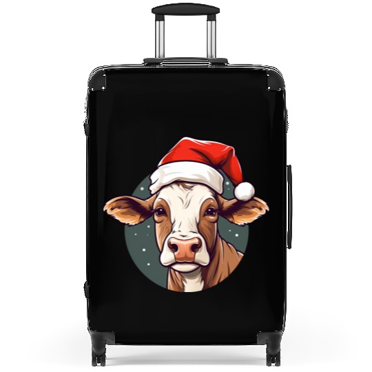 Cow Christmas Suitcases