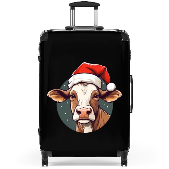 Cow Christmas Suitcases