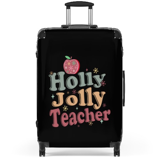 Holly Jolly Teacher Suitcases