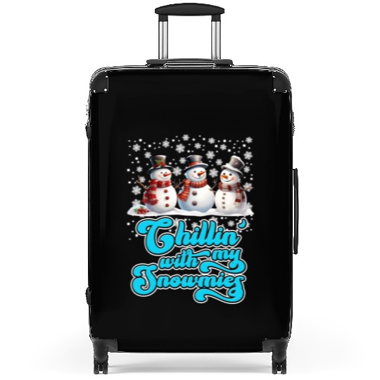 Snowmen Chilling with my Snowmies Winter Suitcases