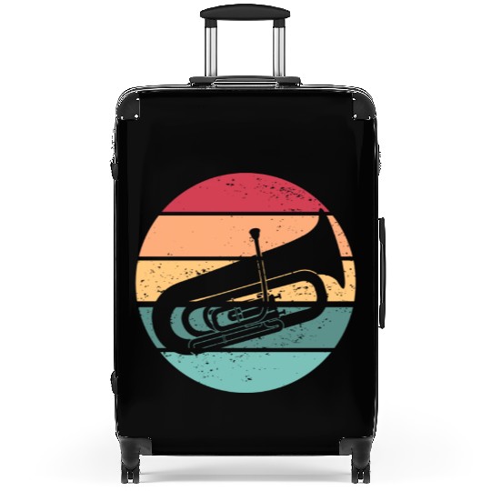 Tuba Retro Sunset Jazz Tuba Player School Band Suitcases