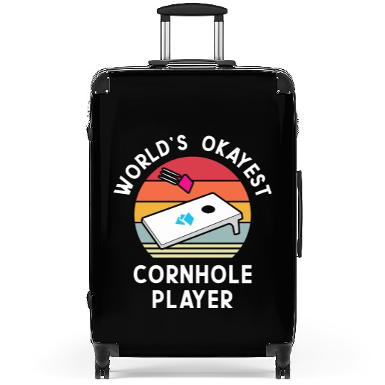 Okayest Cornhole Player Men Women Suitcases
