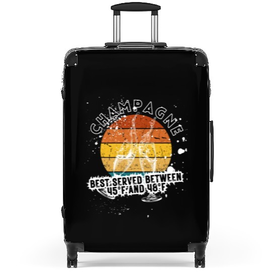 Champagne Best Served Between 45°F And 48°F Suitcases