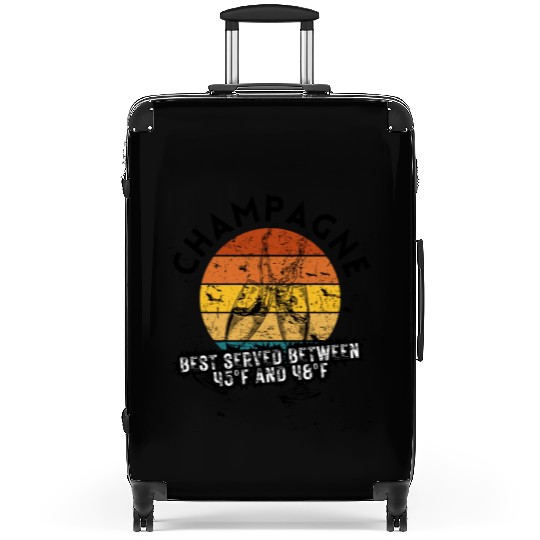 Champagne Best Served Between 45°F And 48°F Suitcases