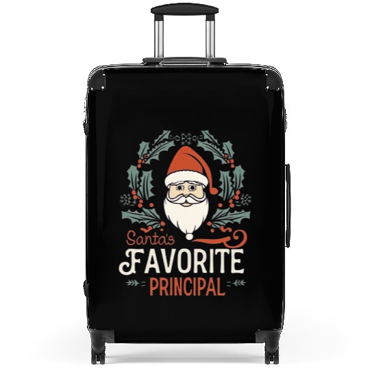 Santa's Favorite Principal Christmas Santa Suitcases