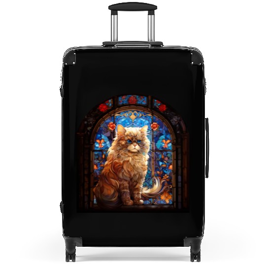 Persian cat in stained glass Suitcases