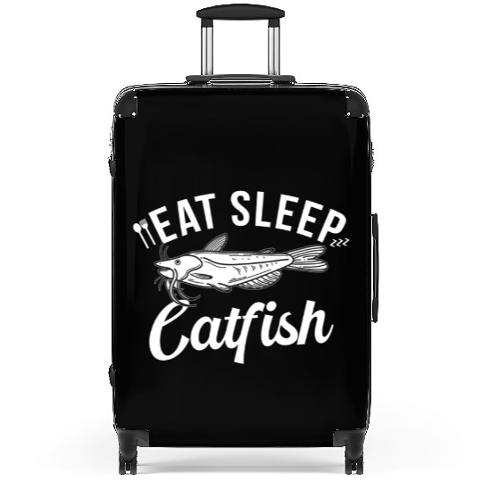 Eat Sleep Catfish Catfishing Angler Noodler Suitcases