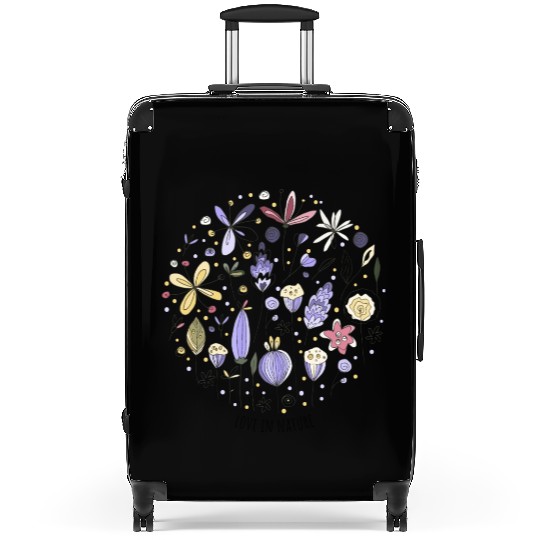 White Natural Flower Suitcases