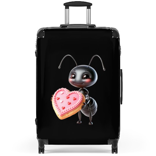 Ant With Heart Cookie Valentine's Day Greeting Suitcases