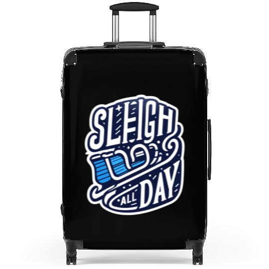 Sleigh All Day Christmas Tees Suitcases