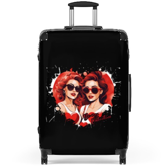 Valentines Day Outfit For Her And Her in love Suitcases