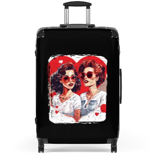 Valentines Day Outfit For Her And Her in love Suitcases