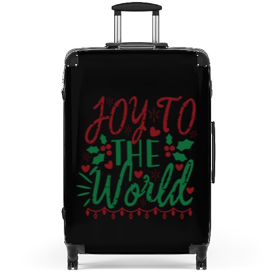 Joy To The World Christmas Suitcases