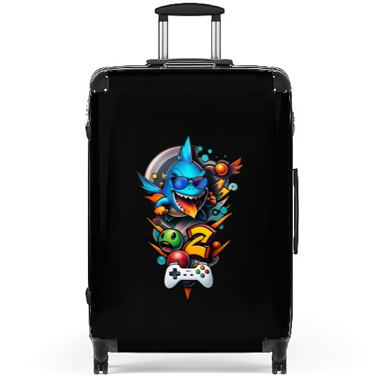 A geek gaming illustration Suitcases