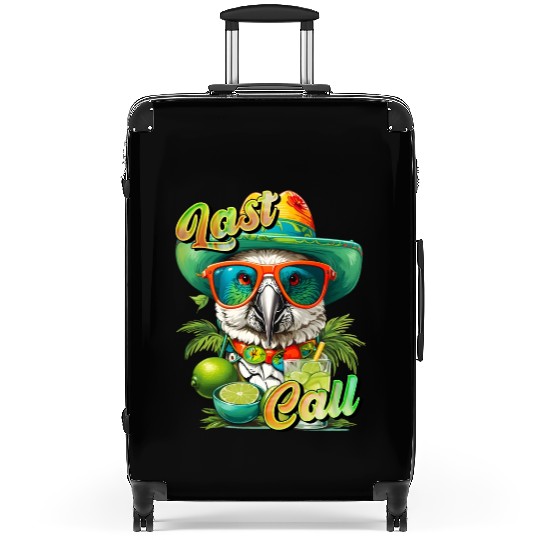 Last call Cocktails Bartender Parties Parrot Suitcases