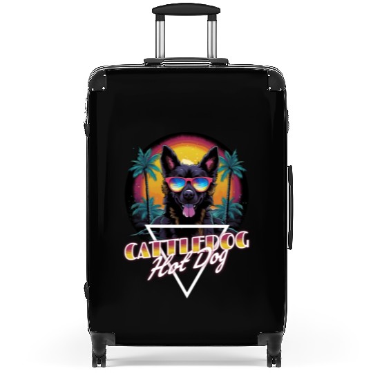 Retro Wave Cattledog Hot Dog Suitcases