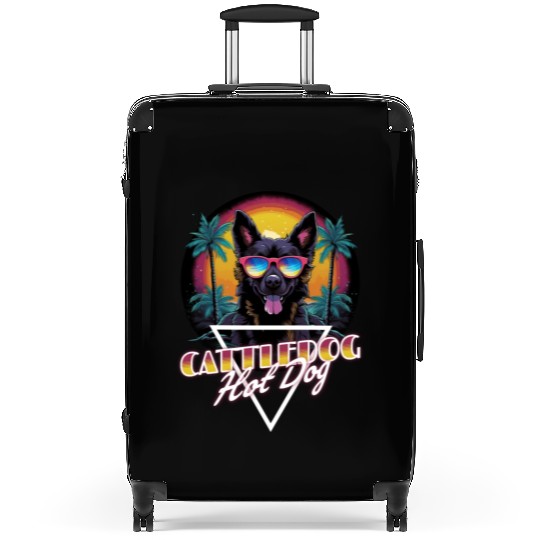 Retro Wave Cattledog Hot Dog Suitcases