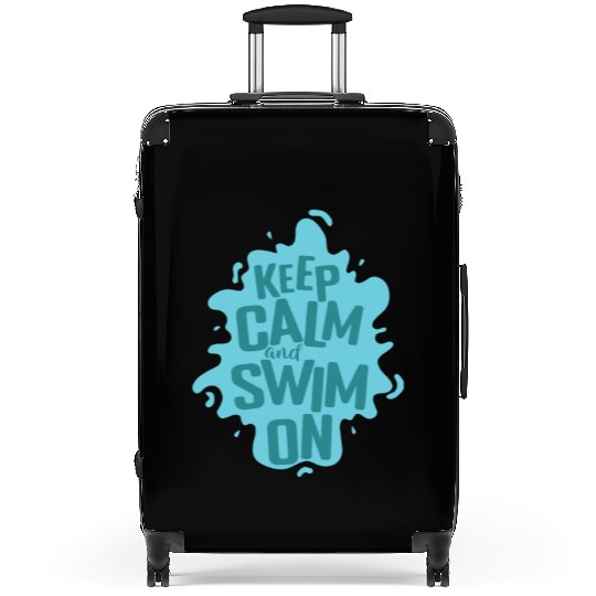 Keep Calm and Swim on Sport Training Suitcases