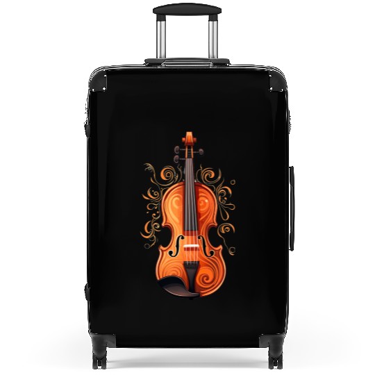 Violinist Violin Music Art Violin Player Suitcases