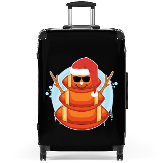 Rugby Snowman American Football Snowing Suitcases