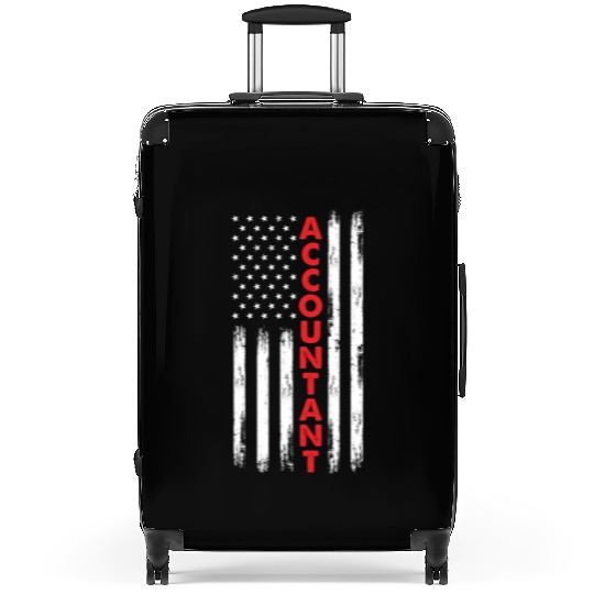 Patriotic US Flag Accountant Funny Accountant Gift Suitcases