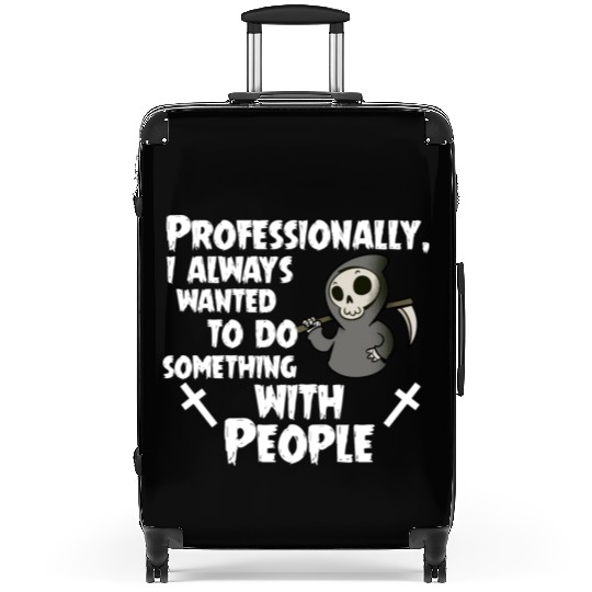 Grim Reaper Funny, Professional With People Suitcases