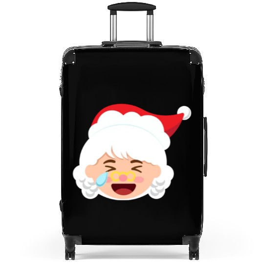 Mrs Claus Emoticons Cry Laughing Loud Christmasmrs Suitcases