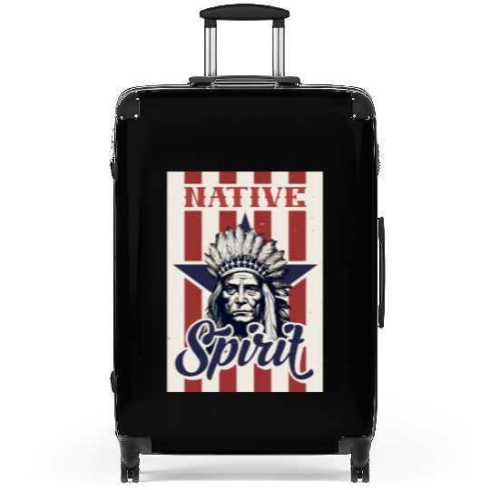 Indian Native American Chief Feather Headdress Suitcases