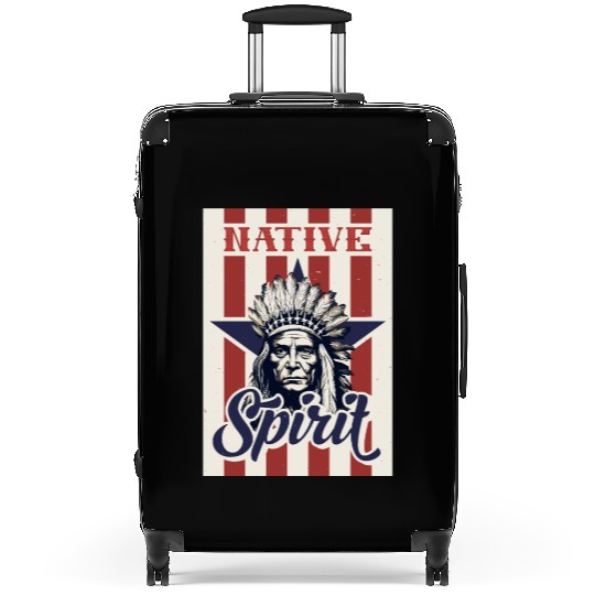 Indian Native American Chief Feather Headdress Suitcases