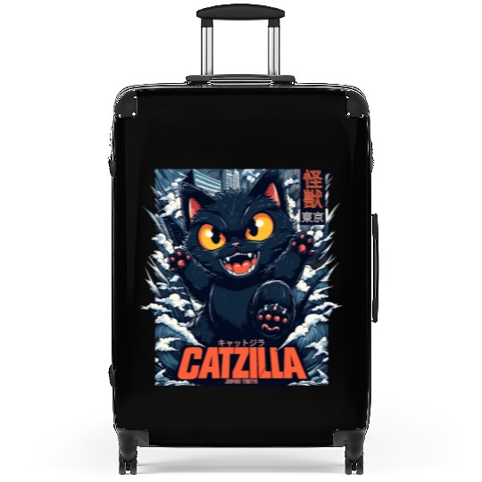 Kaiju Catzilla in Japan Tokyo Suitcases