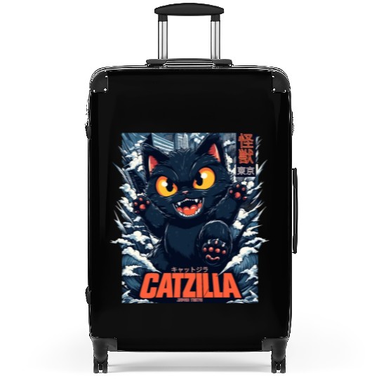 Kaiju Catzilla in Japan Tokyo Suitcases