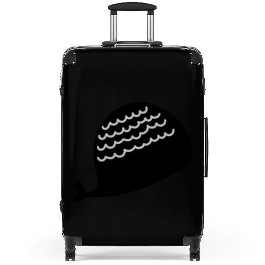 Lonely Black Whale In The Ocean Suitcases