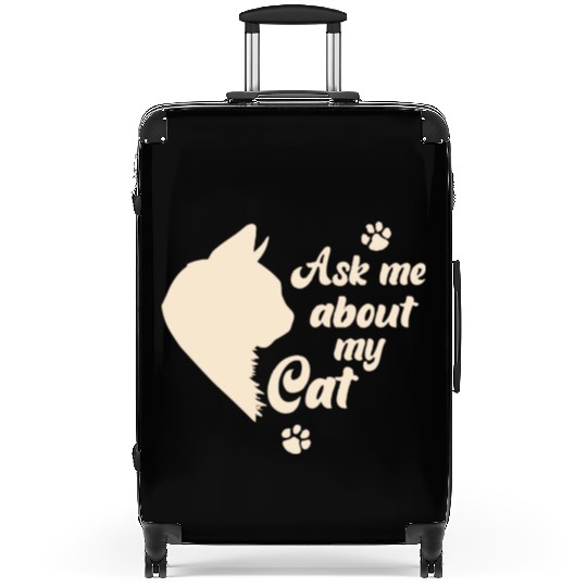 Ask Me About My Cat Lover Mom Gift Suitcases