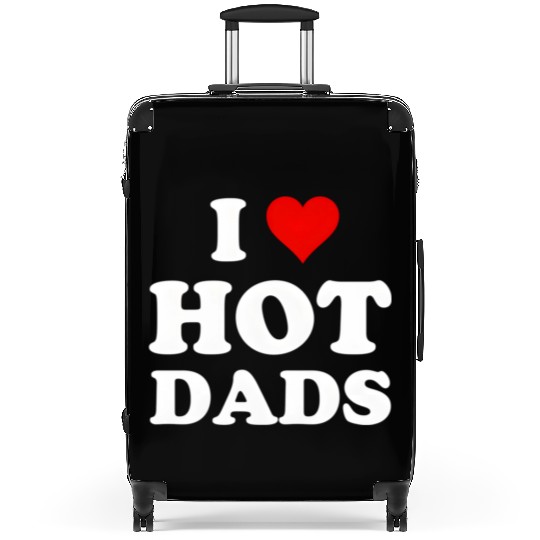 I Love Hot Dads Suitcases