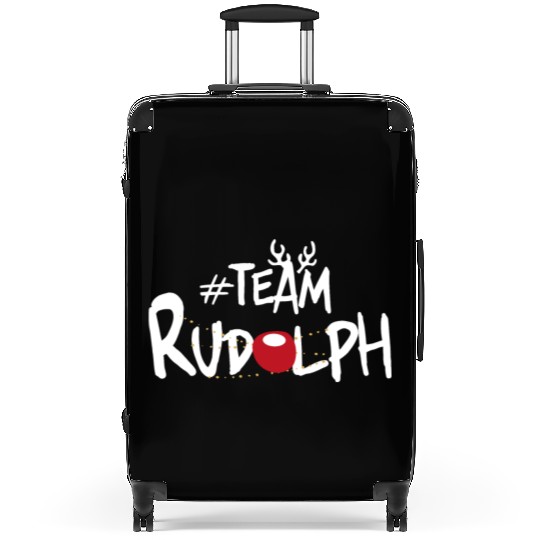 Team Rudolph Funny Christmas Reindeer Lover Meme Suitcases