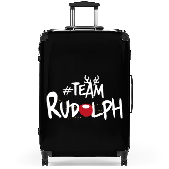 Team Rudolph Funny Christmas Reindeer Lover Meme Suitcases