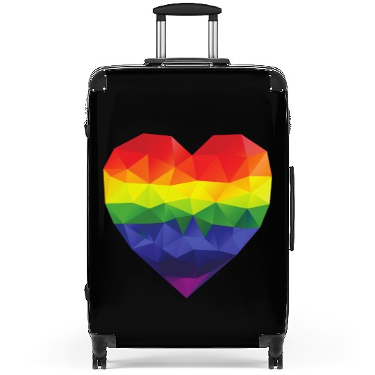 Rainbow Heart Suitcases