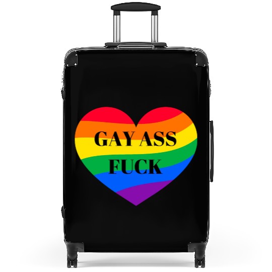 Rainbow Heart Gay Suitcases