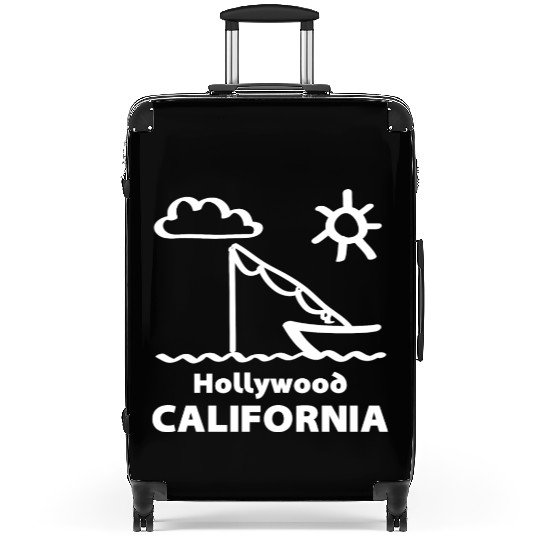 Hollywood California Fishing Souvenirs Gifts Suitcases