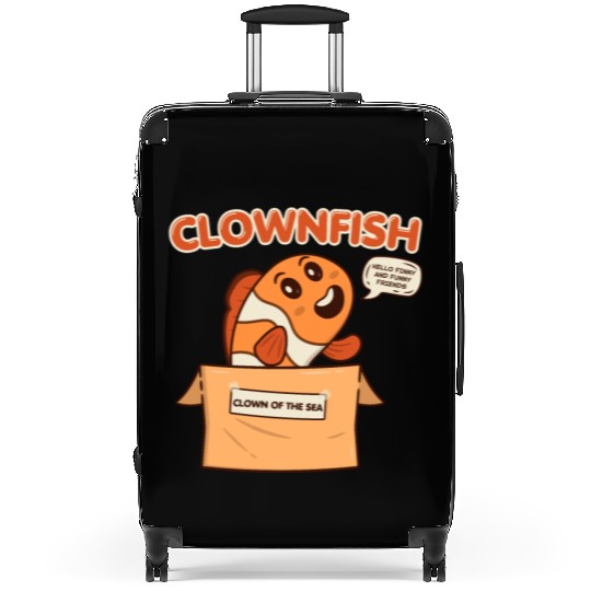 Clownfish Clown Of Sea Funny Fish Cute Coral Reef Suitcases