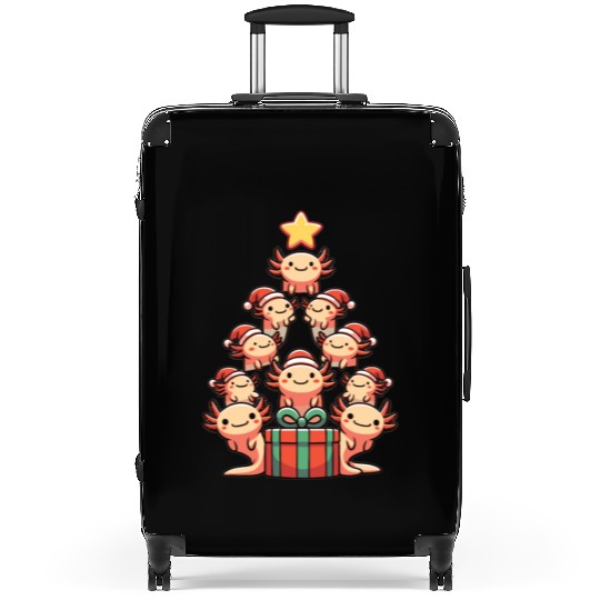Axolotl Christmas Tree Merry Christmas Suitcases